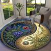 1pc Luxe Botanical Yin Yang Printed Chair Rug for Home Office Use, Living Room Kitchen Game Room Round Carpet