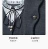 French fake two-piece spliced waist cinching dress