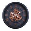 45CM Retro Gear Wall Clock Mechanical Living Room Bedroom Light Luxury Simple Creative Clock Silent Clock Round