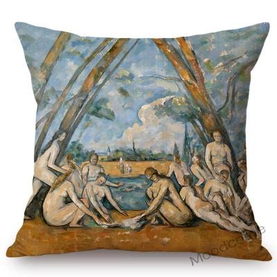 French Impressionism Artist Paul Cezanne Bather Still Life Country Views Oil Painting Sofa Pillow Cover Decorative Cushion Cover