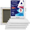 AUREUO Blend Stretched Canvas F0 X 6 Sheets Medium Suitable for and Acrylic Paintings Ideal for Modern and Pop Art Cotton-Synthetic (18.0cm 18.0cm), -