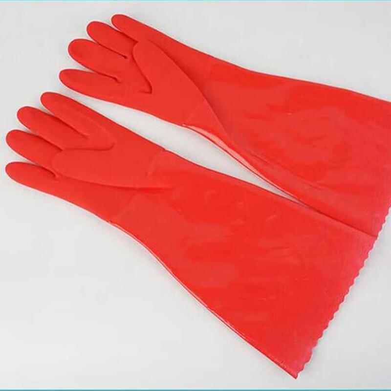 Extended Winter Lined Rubber Cleaning Gloves