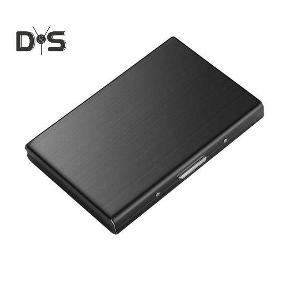 

Тонкий держатель для карт вмещает до 10 карт. Портативный держатель для карт из нержавеющей стали с функцией блокировки RFID, обеспечивающий конфиденциальность. Легкий органайзер для карт. чёрный