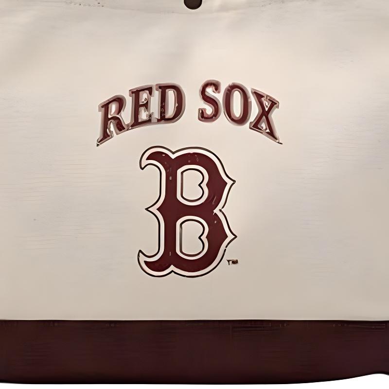 New MLB Cotton Tote Bag, Shopping Bag, Shoulder Bag Regular Unisex Red & Brown & Cream 3AORV015N