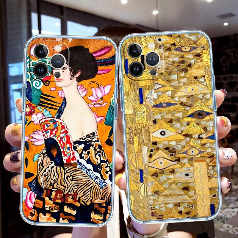 MY14 Gustav Klimt Transparent Phone Case for Motorola Moto G40 G04 G05 One Ace Action  Fusion + Plus Hyper Macro Vision Zoom