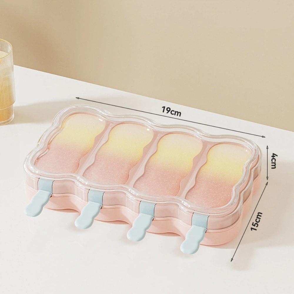 

DIY Homemade Ice Box Creative Design Popsicle Mold Cube Tray Ice Cream Popsicle Mold Kitchen Use рожевий