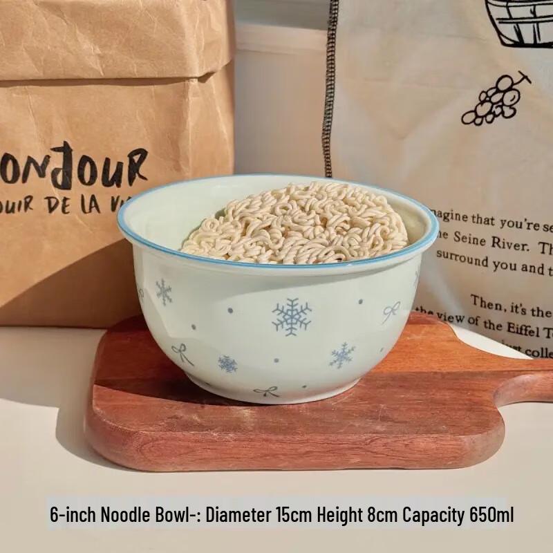 Underglaze Ceramic Noodle Bowl