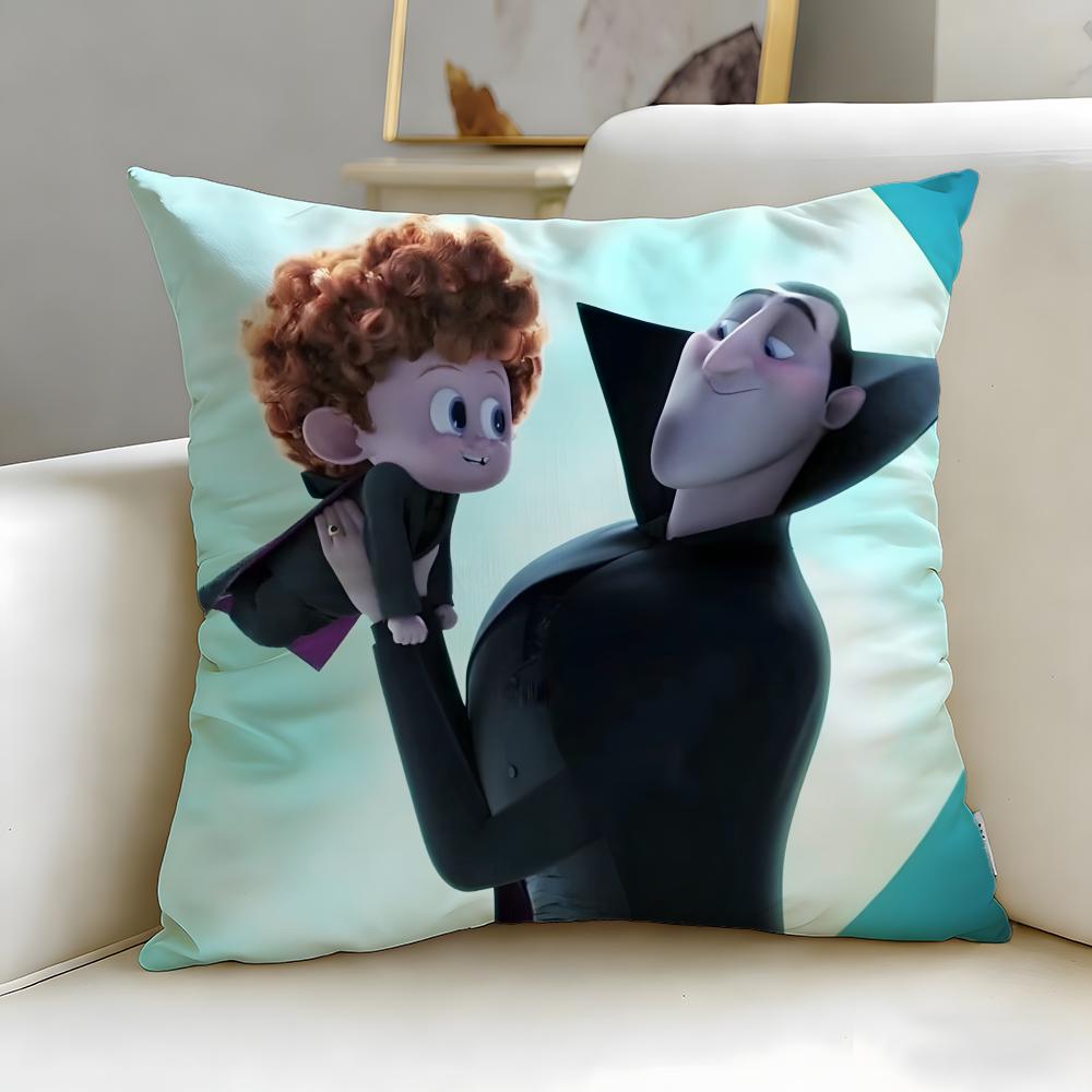 animated movie Hotel Transylvania Cushion Cover Soft  EasyWash Pillow Case  Versatile for Couch Bed Travel and Office