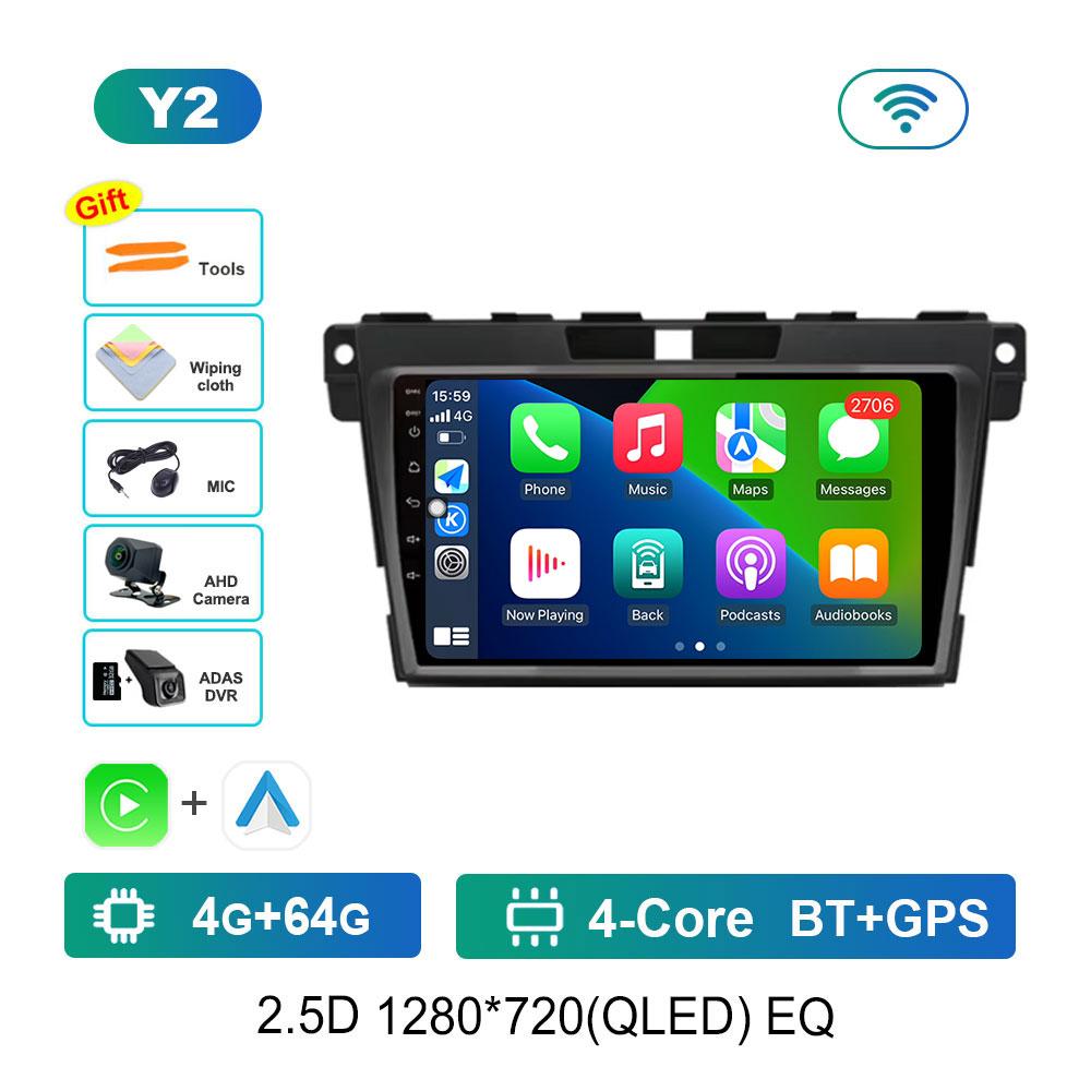 Car Video Multimedia Player DSP Stereo for Mazda CX-7 CX7 2007 - 2014 Android System GPS Navi WiFi IPS Screen 4G Bluetooth