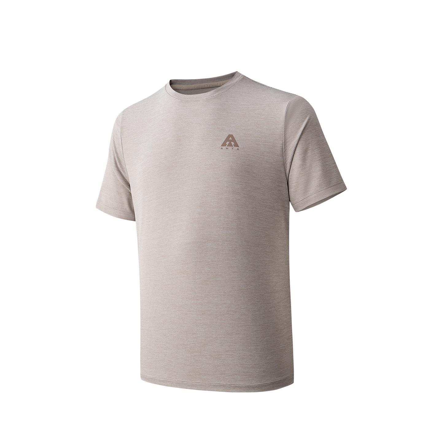 

Anta Outdoors Short Sleeve Knitted T-Shirt Summer 2026 Men tops Gray 952626101-2 2XL