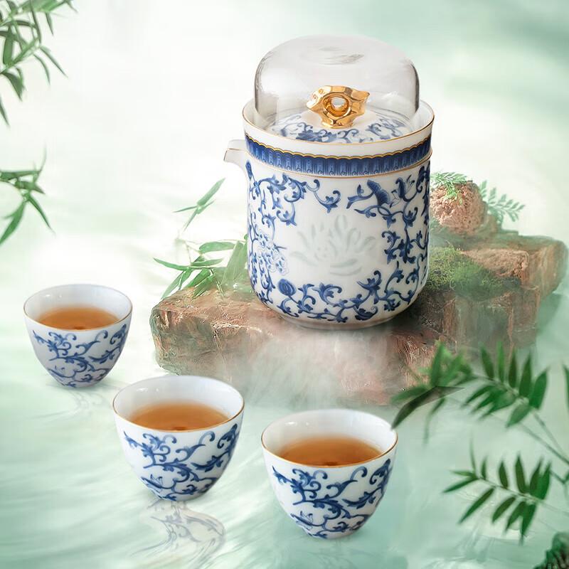 

Pin Jian Exquisite Hollow-Carved Ceramic Tea Set