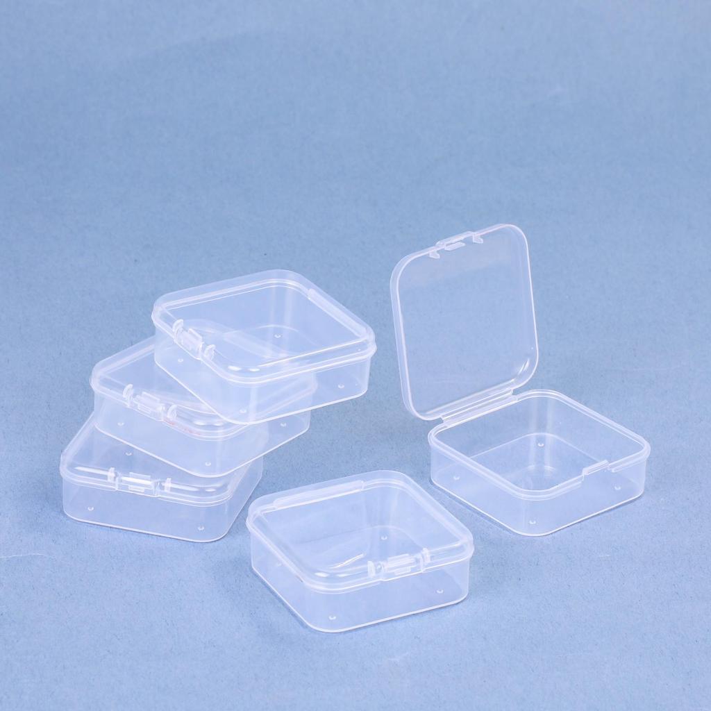 Mini Transparente PP Kunststoff Perlen- und Ohrring-Organizerbox