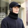 New Men Plush Fur Lined Warm Winter Hats Stylish Ear Protection Beanie Hat For Men Fashion Outdoor Slouchy Ski Warm Suit