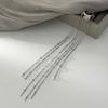 SHIXIN Unique Long Tassel No Piercing Ear Clip Earrings for Women Creative Silver Color C-shaped Ear Cuff Fashion Jewelry Gift