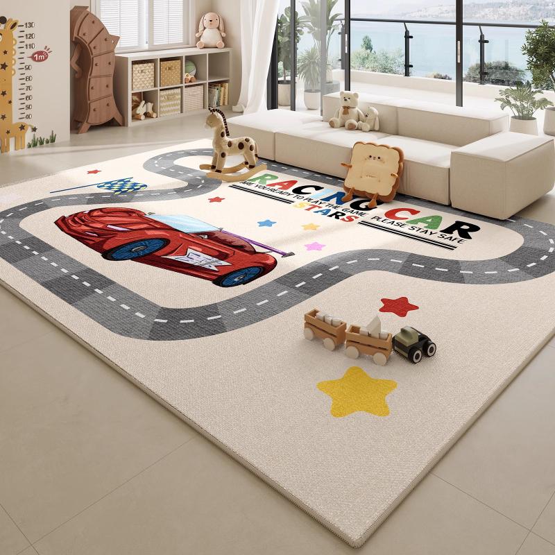 Cartoon Style Bedroom Decor Carpet Large Area Carpets for Living Room Thicken Plush Baby Crawling Mat Fluffy Soft Children's Rug