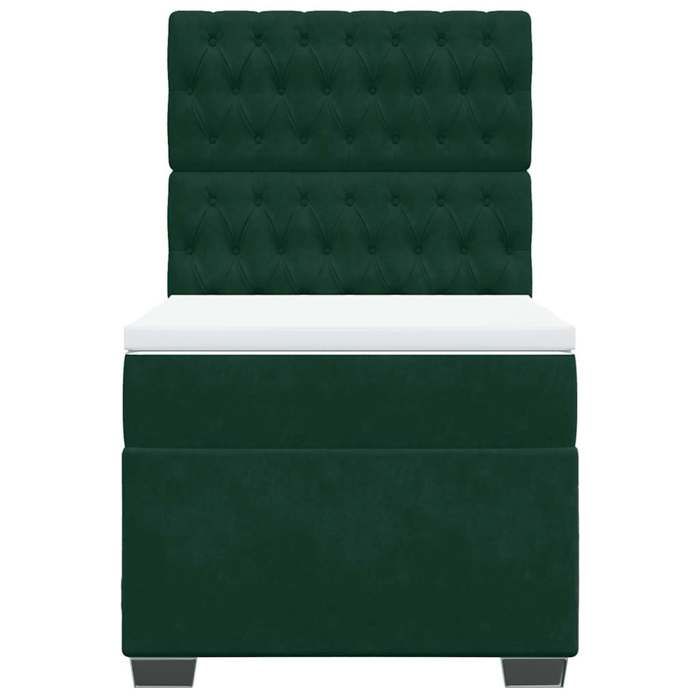 Maison Exclusive - Sommier à lattes de lit avec matelas Vert foncé 90x200 cm
