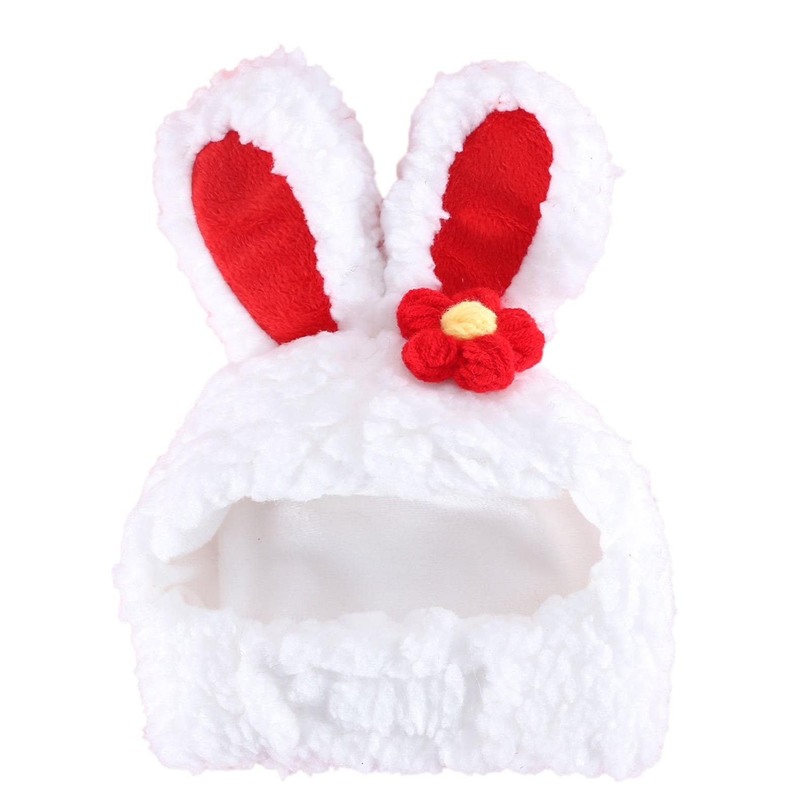 

Шапки для кошек, шапка для питомца с ушками в форме милого кролика, мягкие и удобные аксессуары для костюмов кроликов, безопасные для животных плюшевые материалы 2