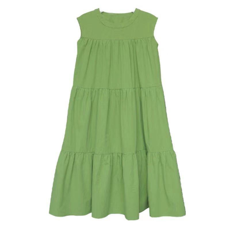 Girls' Fashionable Dress for Summer Children's Casual Sleeveless Beach Dress