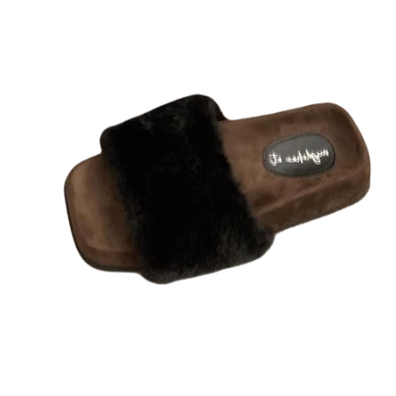 Mode Pelz Leopard Damen Hausschuhe Flats Mode Baumwollschuhe Designer Winter Gemütliche Stiefel Frau 2025 Lässig Kleid Zapatillas De Mujer