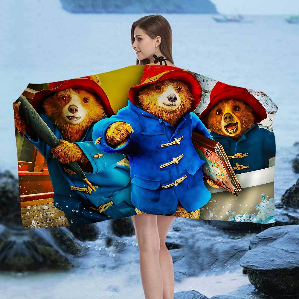 Movie Bear P-Paddington Microfiber Beach Towel Absorbent Quick Dry Soft Yoga Swimming Resort Mountain Climbing Towel