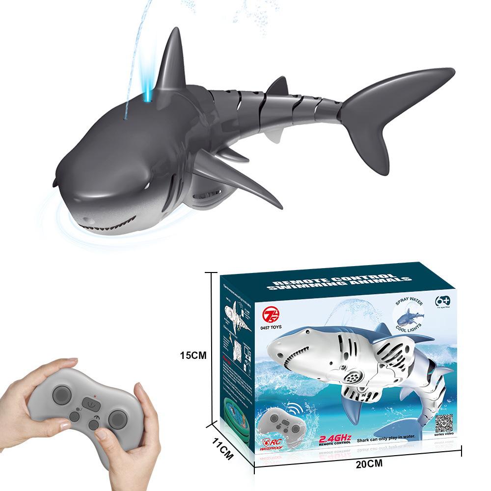 2.4G Remote Control Electric Shark Toy - Wireless Charging Water Toy for Kids