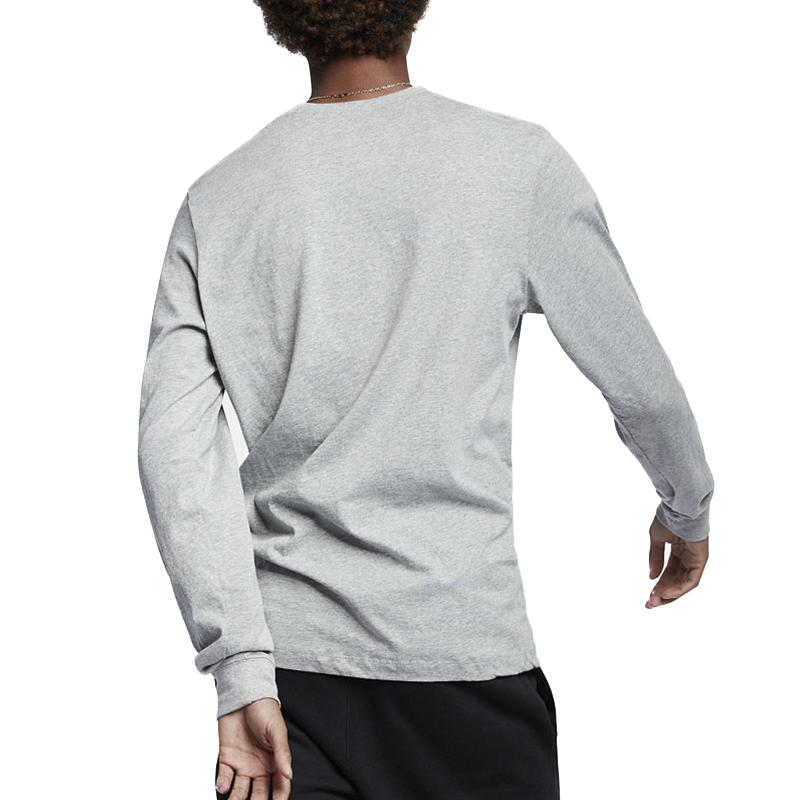 Nike Embroidered Logo Loose Running Long Sleeve T-Shirt Men Tops Gray AR5194-063