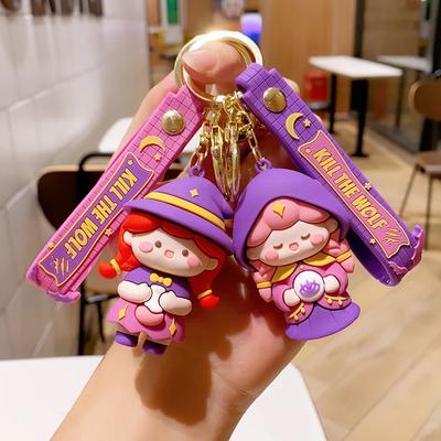 Creative Wolf Man Cartoon Keychain Women Voodoo Doll Bag Pendant Couple Gifts Key Holder
