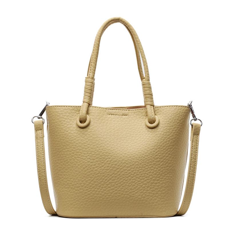 Wholesale and Popular Exquisite Lychee Pattern Simple Portable Bucket Bag Women's High-end Texture Versatile Commuter Casual Messenger Bag