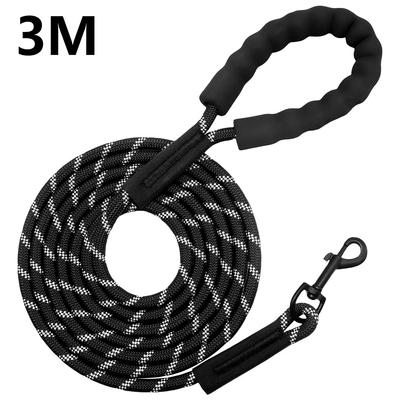 3M Hundeleine, Reflektierende Lange Hundeseilleine mit Weich Gepolsterter Griff für Hunde, Geeignet für Kleine bis Große Hunde,