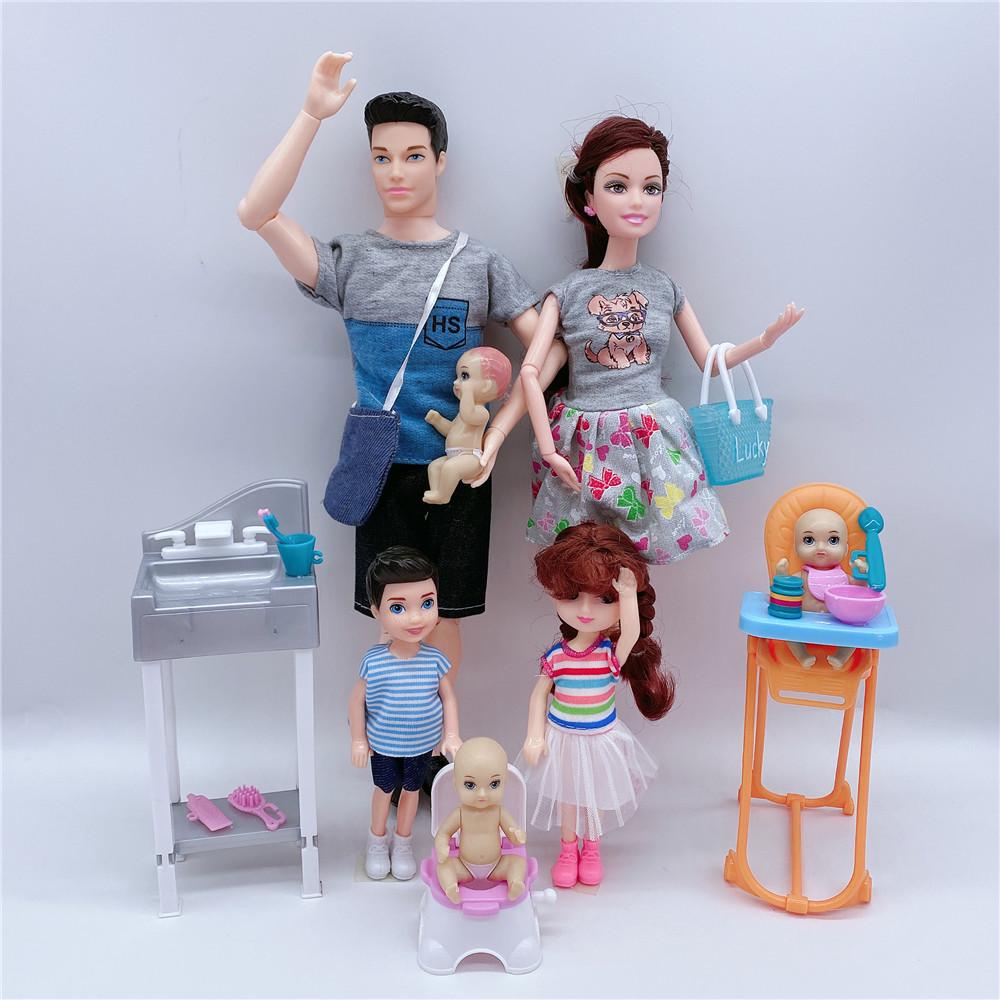 Pregnant Barbie Doll with Baby, Family of Five Set, Perfect Playhouse Gift for Kids