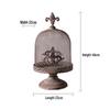 Vintage Iron Art Candlestick: European Retro Nostalgic Ornament for Dining Table or Living Room Decor.