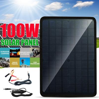 100W Tragbares Solarpanel Solarbetriebene Zelle 15/5V DC USB Notladefunktion Outdoor Batterieladegerät für Auto Yacht Wohnmobil