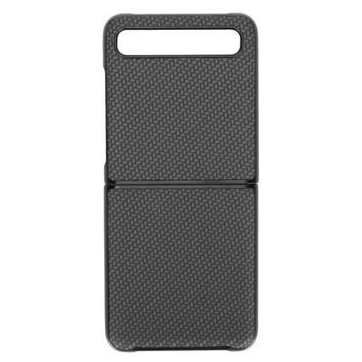 Kryt na telefon s texturou karbonových vláken pro smartphone Samsung Galaxy Z FLIP s vyklápěcím displejem