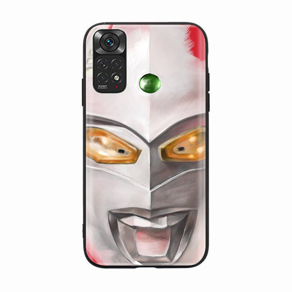 

Черный чехол для Xiaomi Poco X6 X4 M5 M6 F5 F6 C65 C55 C50 C51 C40 Pro Redmi 14C A3X 13C 12C 11T 10A 9C Note 7 6 8A Plus D-65 Ultraman Redmi Note 9S