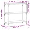 VidaXL Bibliothèque 3 niveaux sonoma gris 80x30x86cm bois d'ingénierie 837670