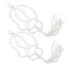 2pcs Macrame Plant Hanger 41.34in with Tassels Woven Cotton Rope Hanging Plant Basket for Indoor Outdoor Home Decor 01