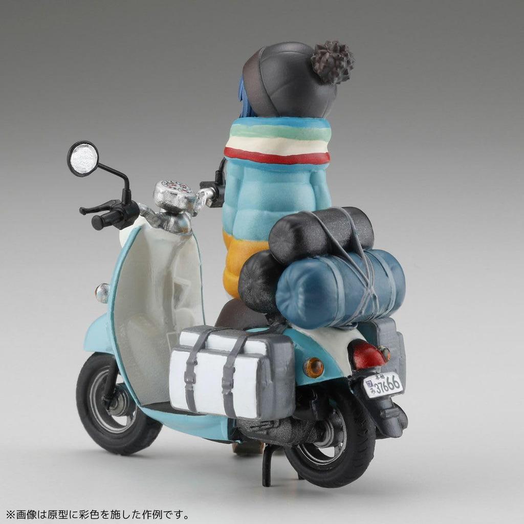 Kaiyodo Artpla ARTPLA Yuru Rin Shima a sada motorek anime měřítko nenalakovaný plastový model stavebnice Camp 1/24