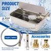 Stainless Steel Wall Mount Auto Fill Dog Water Bowl Automatic Float Valve Pet Water Trough with Flip Cover Large Capacity
