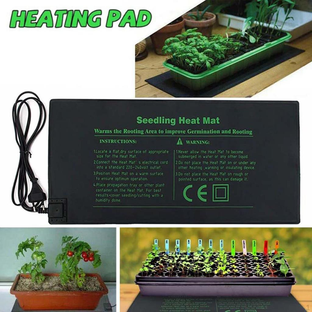 Hydroponic Heating Pad Plant Heat Mat for Propagation 24x52cm