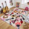 Lipstick & High Heels Pattern Area Rug for Living Room Bedroom Bedside Non-Slip Floor Mat Fashion Beauty Home Decor Lounge