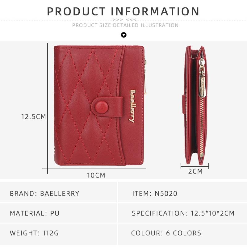 Baellerry Moda Femei Portofele scurte din piele artificială Portofel dublu Suport carduri Poșeta pentru monede