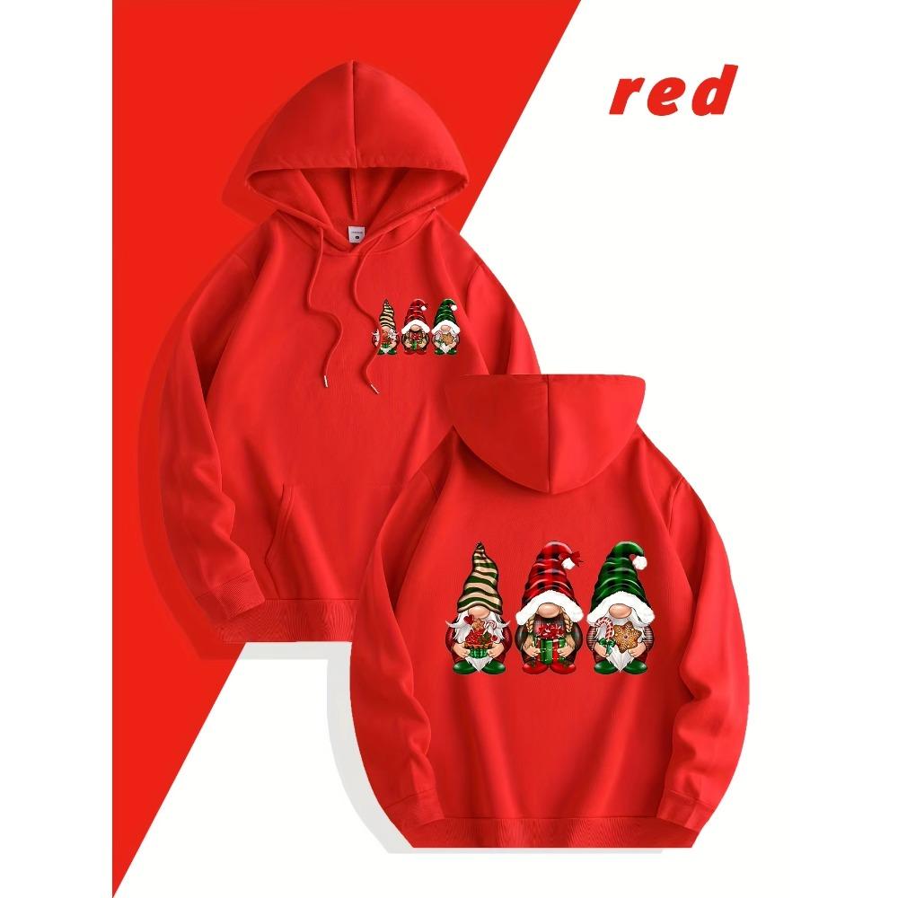 Autumn Winter Men Creative Personality Christmas Print Hooded Sweatshirt Loose Comfortable Casual Sport Long Sleeves Hoodies