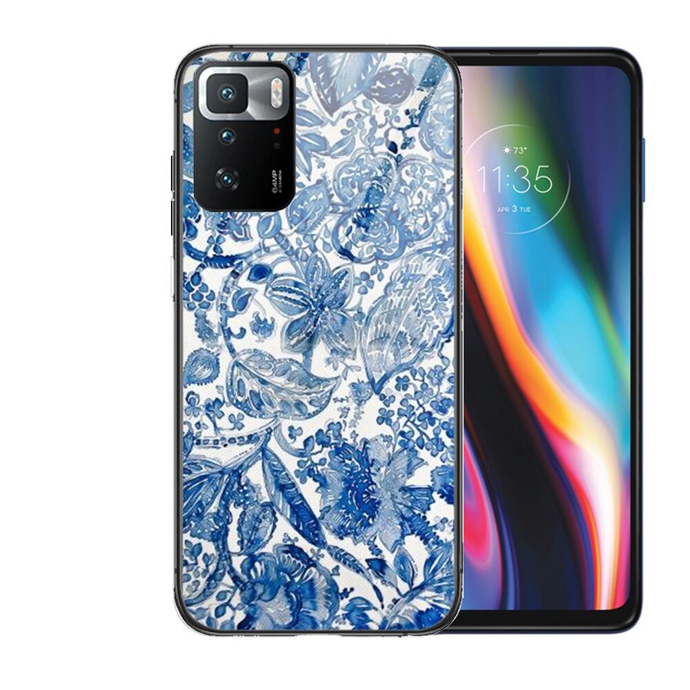 Art Flowers Banana Leaf Tempered Glass shell Phone Case For XiaoMi Redmi Note 10 9S 8 7 6 5 A 10t Pro 9T Cover Pre Cases