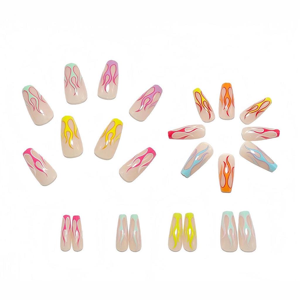 Ballet Cross-Shaped and T-Shaped Nail Art Tips - European/American Style Press-On Fake Nails