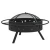 VidaXL Foyer avec tisonnier 70 cm XXL acier 360064