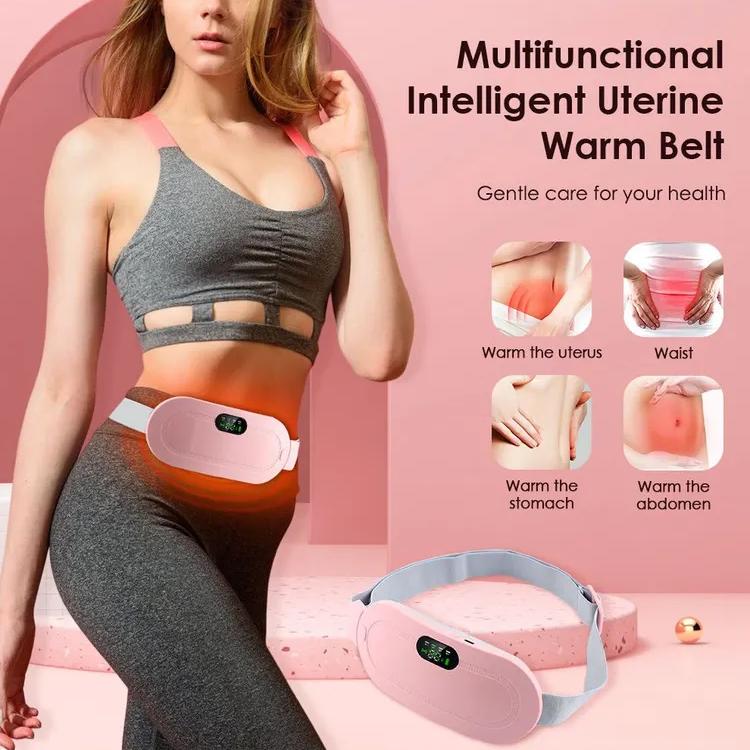 Electric reusable heating pad massager for menstrual pain in the lower back, belt for abdominal pain, menstruation and colic