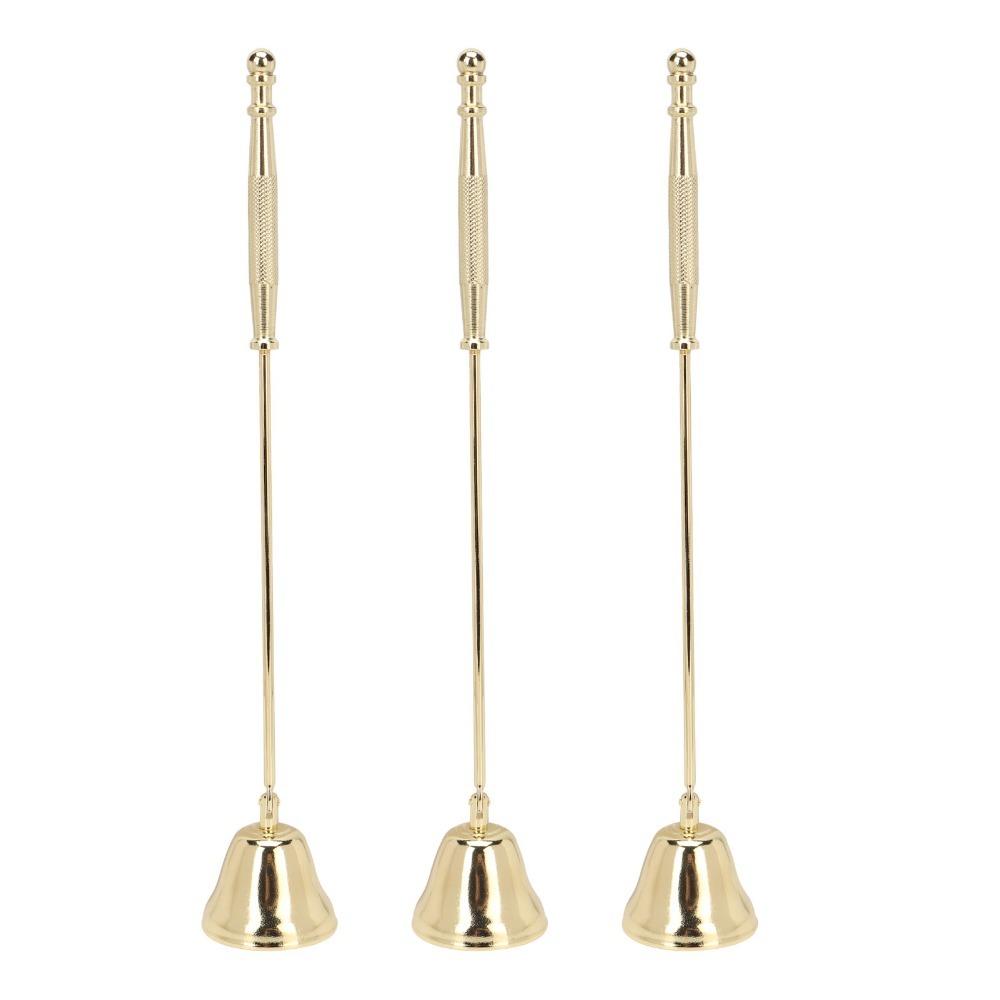 

3pcs Long Handle Candle Snuffer Bell Shaped Candle Wick Snuffer Candle Extinguisher Scented Candles