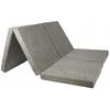 Matelas pliable 2 personnes - Housse lavable - 195cm x 120cm x 7cm - Gris