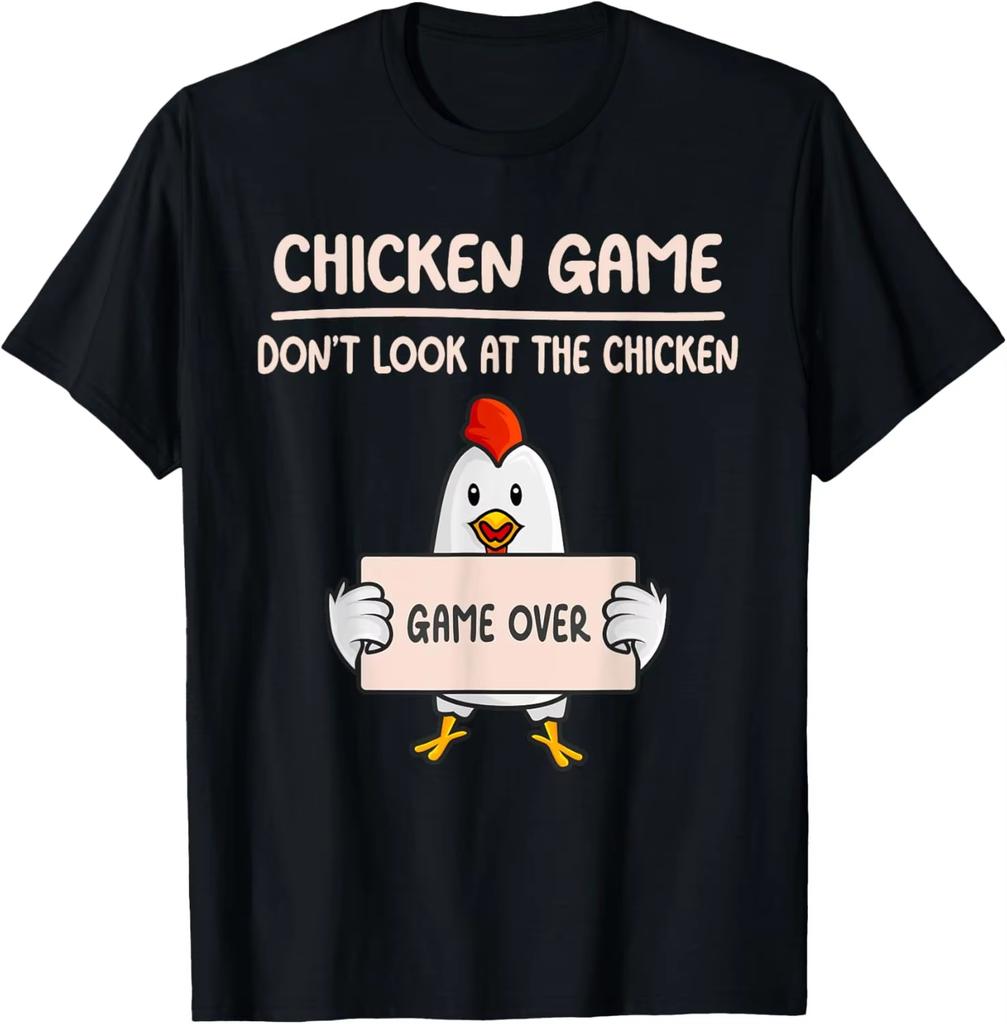 Hahnenspiel Nicht den Hahn ansehen Lustiges Hahn T-Shirt Individuell Bedrucktes Grafik T-Shirt Herrenbekleidung Ropa Hombre