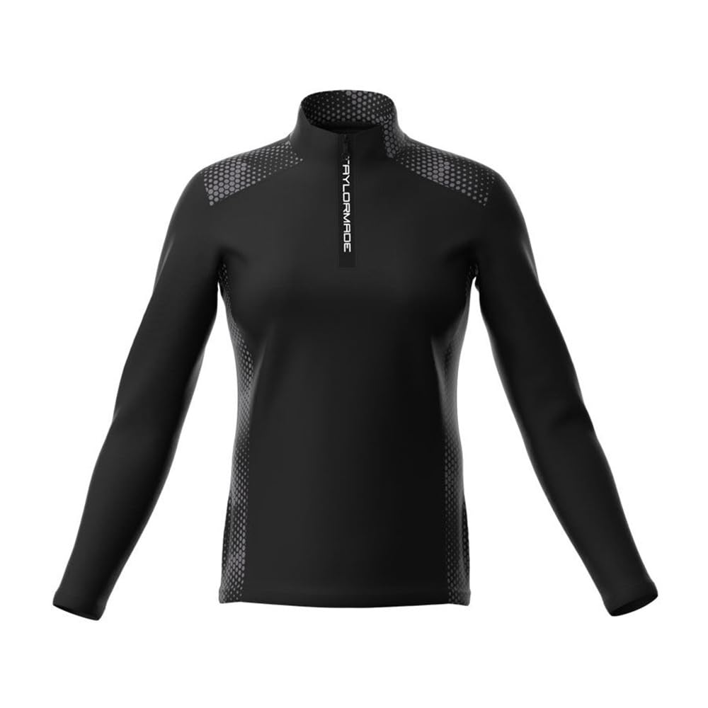

TaylorMade Windblock Half-Zip Mock Shirt, Black, Size S, Women s, 2023FW, TL127